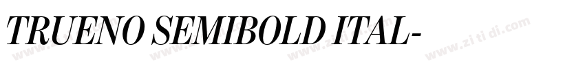 TRUENO SEMIBOLD ITAL字体转换